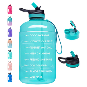 Bouteille de fitness anti-fuites, en Tritan, rose, large, 1 tonne, avec 2 couvercles, sans BPA - Product Image 5