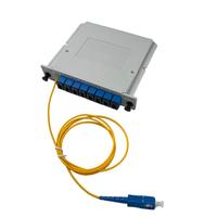 Répartiteur PLC 1x8 LGX Box Slot FTTH 1:8 Type Cassette SC Plug-in PON CATV Répartiteur Optique Passif en Fibre