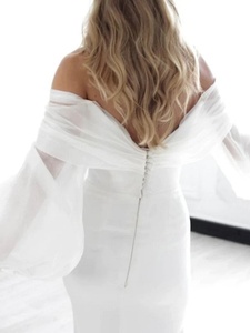 Vestido De Novia bohemio con mangas abombadas, Espalda descubierta, <span class=keywords><strong>playa</strong></span>, tren De barrido dividido, Vestido De Novia, sexi, n. ° 13420, <span class=keywords><strong>2022</strong></span> - Product Image 2