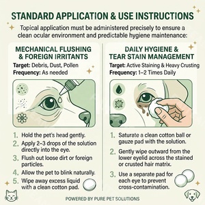 Gotas Oftálmicas para Mascotas de Marca Privada, Solución Limpiadora de Manchas de Lágrimas de 50 ml con Lavado Ocular Isotónico Hipocloroso para Perros y <span class=keywords><strong>Gatos</strong></span> - Product Image 4