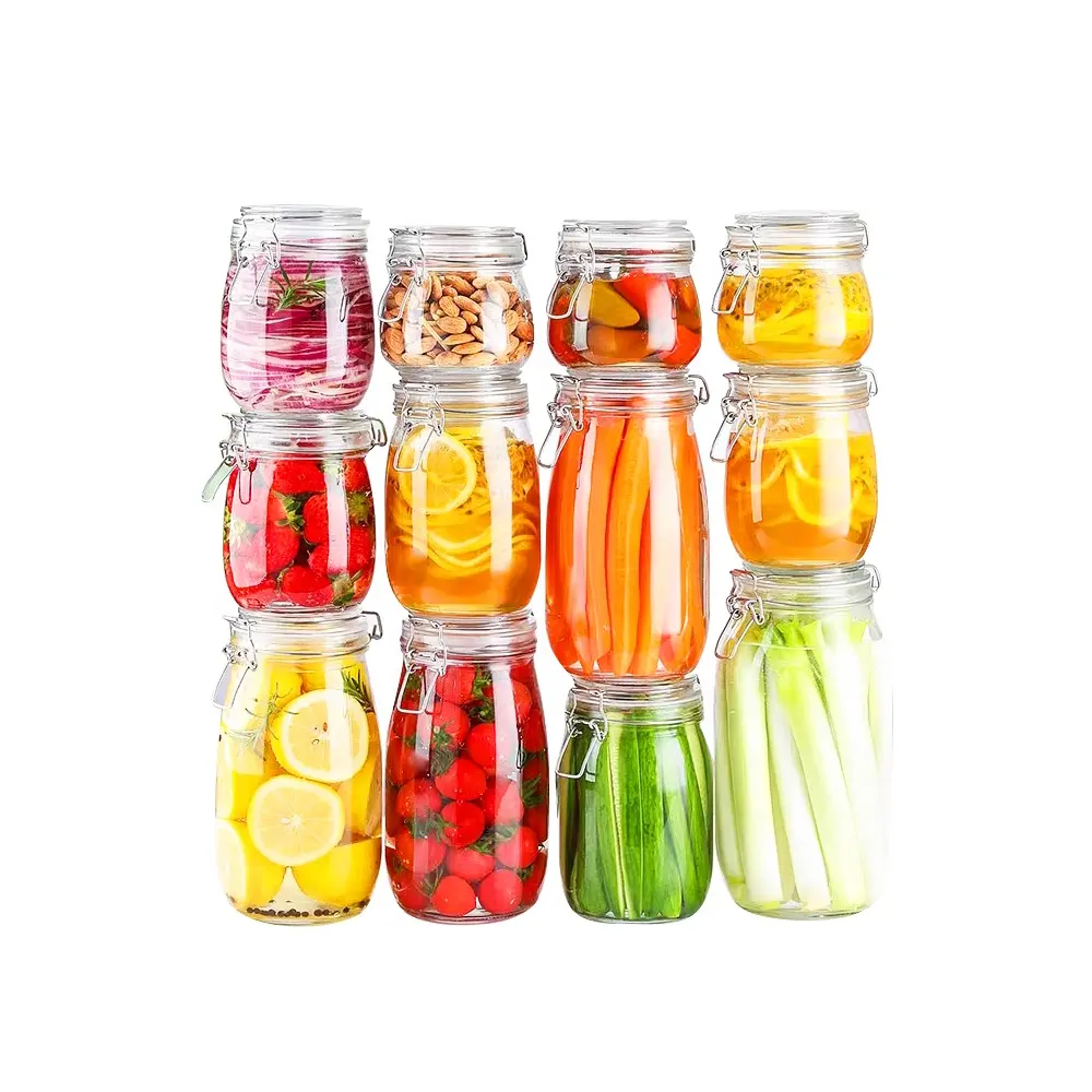 Snack Aufbewahrung stopf Glas Spicy Jar Glas versiegelte Gläser Hochwertige Glas Spicy Töpfe mit Deckel