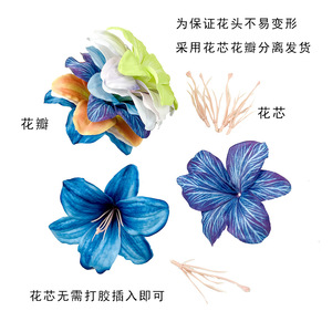 Têtes de fleurs de lys artificielles de 12 cm de diamètre pour la décoration de mariage, la décoration de la maison et les accessoires de photographie - Product Image 3