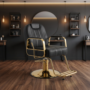 Vente flash - Mobilier de salon de haute qualité - Fauteuil de barbier inclinable en cuir synthétique avec un design moderne et une livraison rapide pour salon de coiffure - Product Image 2