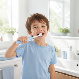 Brosse à dents sonique pour enfants OEM, Cepillo Dental Infantil, 18 000 VPM, 95 jours, IPX7, 500 mAh, Type-C, <span class=keywords><strong>Hippo</strong></span> Blue Pink CH-916 - Product Image 5