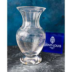 Vase à fleurs en cristal artisanal Campidelli Saint Louis, design minimaliste moderne, décoration d'intérieur, fêtes de Noël - Product Image 2