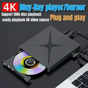 USB 3.0 External Bluray Drive BD-R BD-ROM CD/DVD RW 3D Blu Ray Burner Writer Recorder For Laptop Computer PC Optical Drive