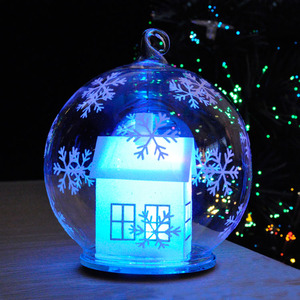 2024 decoración navideña vacía esfera navideña blanca Lisa adornos bola de cristal - Product Image 2