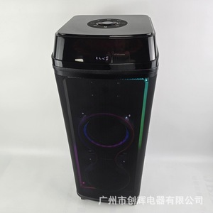 As-828 Dual 10-Inch Portable Outdoor <b>Speaker</b> With Rechargeable Battery And <b>Led</b> Lights For Karaoke Lawn Use - Product Image 2