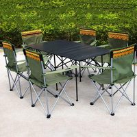 Table de camping pliante rectangulaire en aluminium robuste et légère pour pique-nique en plein air, barbecue, plage, taille 95x55x70cm