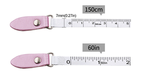 Mètre Ruban Rond en Cuir Personnalisé avec Logo en Relief, Rétractable, en PU, Revêtu de Cuir - Product Image 4