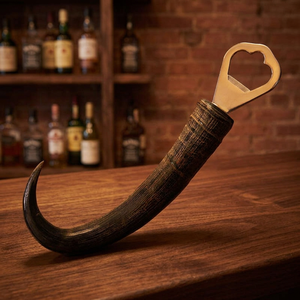 Abridor de Botellas Longhorn |   Abridor de Botellas con Forma de Cuerno |   Abridor de Botellas con Forma de Cabeza de Toro |   Abridor de botellas hecho a mano con mango de cuerno |   Accesorio de Bar - Product Image 3