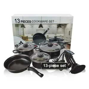 MU Carote set peralatan masak aluminium, Set peralatan masak marmer anti lengket, set peralatan masak OEM, pabrik