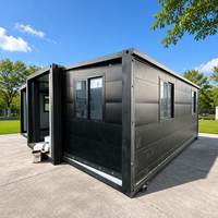 Maison Modulaire Conteneurisée de Luxe Pliable et Extensible 20ft 40ft avec Mur Extérieur en Acier pour Chambre, Salon, Villa, Hôtel