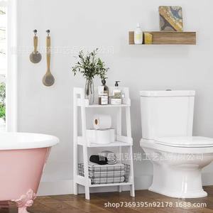 Wooden trapezoidal storage <b>shelf</b> for <b>bedroom</b>, living room, bathroom, multi-layer storage rack for sundries, study, wall-mounted - Product Image 3
