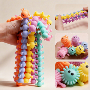Jouet Tendance : Versatiles Jouets Anti-Stress en Forme de Chenille, Petit Cadeau pour Enfants et Adultes, Idéal pour les Fêtes, Remplissage de Sacs Cadeaux, Recharge pour Capsules et Œufs Surprise - Product Image 1