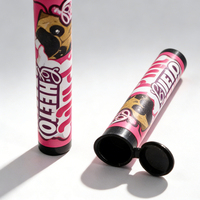 Nouveaux tubes de rangement coniques en plastique à couvercle pop-top, économiques, pour cigarettes à rouler, blancs, noirs, colorés