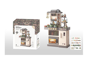 Enfant jouer maison cuisine Chef jouets cuisiner nourriture Table à manger jouets vaisselle pulvérisation eau crème glacée support changement couleur des aliments pour les enfants - Product Image 4