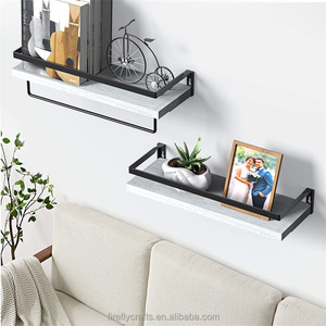 Estante de <span class=keywords><strong>pared</strong></span> oculto para dormitorio, caja <span class=keywords><strong>blanca</strong></span> pintada, flotante, pequeño - Product Image 4