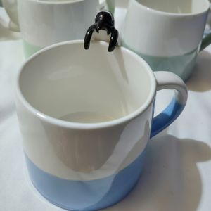Mug en céramique en forme de stéréo océanique, <span class=keywords><strong>tasse</strong></span> en forme de dauphin, de baleine, de requin, de pingouin, série océanique, mug animal - Product Image 2