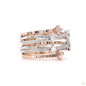 Bague en or sertie de diamants de qualité supérieure pour femmes, magnifique et élégante, cadeau de fiançailles ou de mariage, bijoux fins, brillance classique - Product Image 2