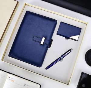 Wholesale Gift <b>Set</b> Stainless Steel Vacuum Cup Flask+<b>Notebook</b>+Pen+Bookend+Bookmark Gift <b>Set</b> for Business Man - Product Image 1