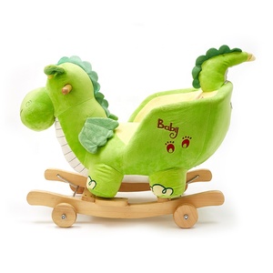 Juguete <span class=keywords><strong>de</strong></span> Peluche para Bebés y Niños, Dinosaurio, Asiento Mecedor <span class=keywords><strong>de</strong></span> Madera para Niños Pequeños - Product Image 6