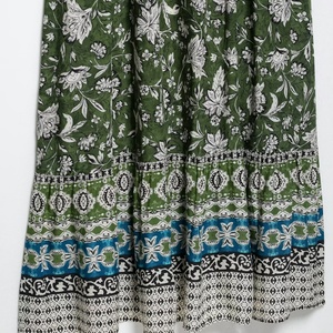 Vestido Casual Holgado de Manga Larga con Cuello Redondo y Cordones con Estampado Floral Vintage para <span class=keywords><strong>Mujer</strong></span>, <span class=keywords><strong>Moda</strong></span> Primavera Verano, Vestidos Midi - Product Image 6