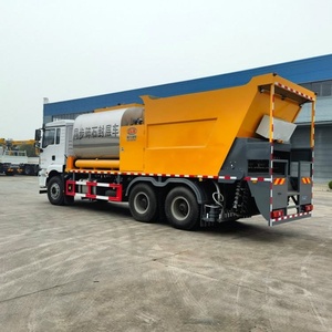 ขายตรงจากโรงงาน รถบรรทุก Shacman 6x4 ขนาด 6000 ลิตร สำหรับแอสฟัลต์ และ 8000 ลิตร สำหรับหิน รถเกลี่ยชิปซีลแบบซิงโครนัสสำหรับงานเกลี่ยกรวด - Product Image 6