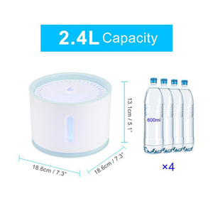 Fuente de agua automática <span class=keywords><strong>para</strong></span> gatos, dispensador de agua de 2,4 L <span class=keywords><strong>para</strong></span> mascotas, tazón grande <span class=keywords><strong>para</strong></span> beber, Alimentador automático <span class=keywords><strong>para</strong></span> gatos, filtro de bebida - Product Image 3