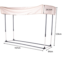 Chariot de courses pliable avec table, grande capacité, chariot portable pour les vendeurs ambulants et les stands de marché, personnalisable OEM
