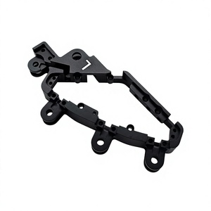 Custom 5-Axis CNC Machined Black Anodized Metal Motorcycle <b>Frame</b> Bracket CNC Processing Service - Product Image 6