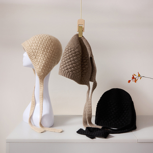 Custom <strong>Women</strong> Winter Inner Mongolian 100% Pure <strong>Cashmere</strong> <strong>Beanie</strong> Hats Fashion Casual Hand Knitted Girls Warm <strong>Cashmere</strong> <strong>Beanie</strong> Cap - Product Image 1