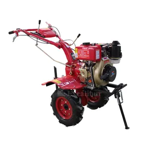 7hp 10hp diesel engine 38cm tilling depth micro power tiller with gear box/tires