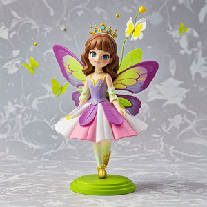 Figurine de poupée fée papillon en plastique, pour décoration de chambre de filles, cadeau d'anniversaire, emballage en une seule pièce - Product Image 4