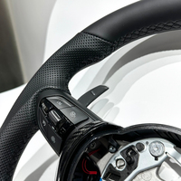 Volant en cuir et fibre de carbone véritable pour BMW Série M F87 F80 F10 F06 F12 F13 F15 F16 F20 F22 F30 F31 F32 F33 F36 E90 E92 X5