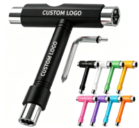 Outil de skate tout-en-un personnalisé avec logo DIY OEM, clé multi-couleurs pour montage et réparation de skate et longboard