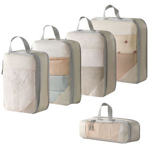 Ensemble de dix cubes de rangement pour vêtements, sacs de voyage en polyester pour cosmétiques et articles de toilette numériques, sacs de rangement pour chaussures et bagages - Product Image 1