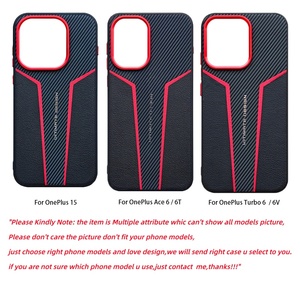 Funda Trasera de Lujo con Textura de Fibra de Carbono, Cuero PU Mate y Lente Metálica para <span class=keywords><strong>OnePlus</strong></span> 15 13 15R 13S / Ace 6 6T <span class=keywords><strong>5</strong></span> Pro / Turbo 6V 6 - Product Image 2