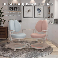 Chaise d'étude ergonomique pour enfants avec support dorsal, chaise d'apprentissage pour enfants réglable en hauteur
