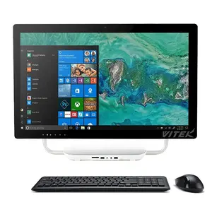 Factory Customized OEM 23.8 inch thin all in one pc office personal computer desktop computer