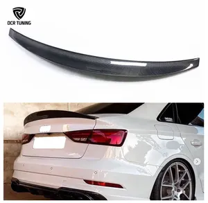 HK Style Carbon Spoiler for Audi A3 S3 RS3 Carbon Fiber Rear Trunk Spoiler Spoiler 2014-2020