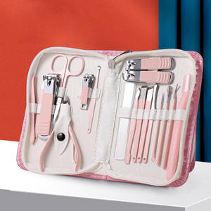 Vente chaude 18 pièces coupe-ongles kit de lime à ongles en acier inoxydable <span class=keywords><strong>beauté</strong></span> soins personnels ensemble de manucure Logo personnalisé - Product Image 2