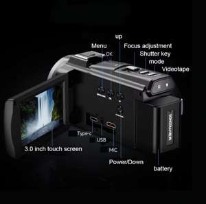 Caméscope numérique de sport en plein air avec stabilisation d'image électronique HD 5K, prise de vue manuelle, capteur d'imagerie CCD, filtres ROHS - Product Image 4