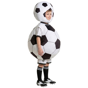 Disfraz de balón de fútbol para niños con gorro y pantalones cortos para fiestas y actuaciones - Product Image 4