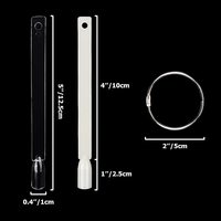 50 embouts d'art d'ongle en forme d'éventail avec anneau en métal pour l'affichage de la couleur des ongles et la pratique du vernis