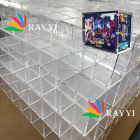 RAY YI Pokemon Etb Boîte acrylique Couvercle magnétique Boîte acrylique Pokemon Booster Box Vitrine pour Elite Trainer Box