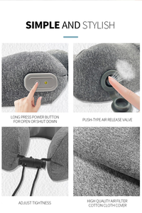 Almohada de espuma en forma de U para viajes de negocios, almohada de masaje de cuello inalámbrico, almohada de siesta para oficina, venta al por mayor - Product Image 4