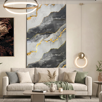 Revêtement en plastique imitation pierre personnalisé, panneau mural décoratif en PVC 3D, feuille de marbre UV pour matériaux de construction intérieurs