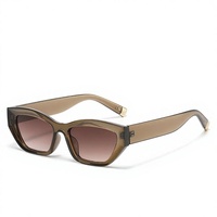 Nouvelles Lunettes de Soleil Tendance Polygone Œil de Chat UV400 Unisexe Monture Complète Polyvalentes Style Urbain Photographique Transfrontalier