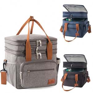 Nueva Bolsa Térmica de Gran Capacidad con Doble Capa Aislante y Cierre de Cremallera para Picnic al Aire Libre, de un Solo Hombro - Product Image 1